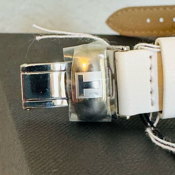 Tissot Women's Dressport Diamond Synthetic Leather Watch, 35mm, White Pearl, NWT - Picture 14 of 16